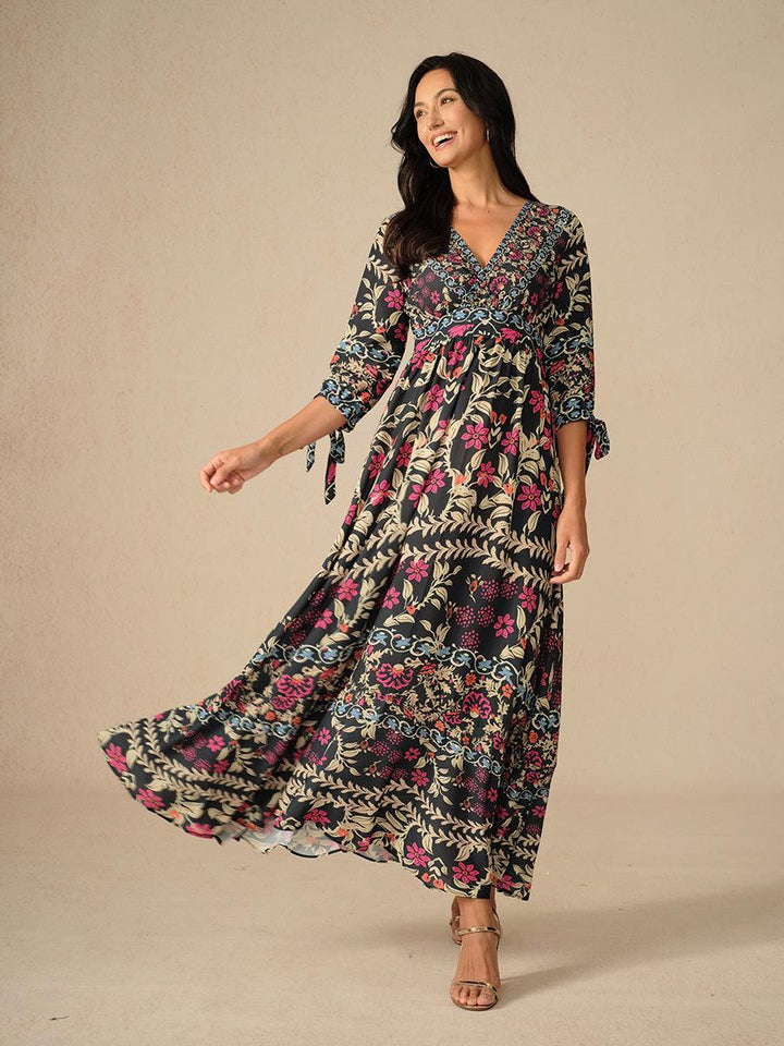 Carmen | Vestido maxi floral