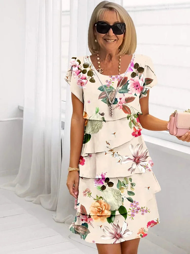 Paulina | Vestido midi con estampado floral